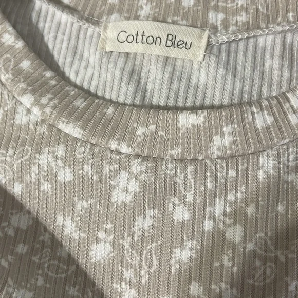 Cotton Bleu babydoll shirt NWOT - Picture 3 of 4